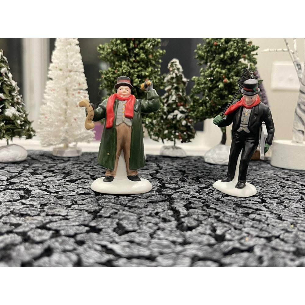 Dept 56 Heritage Village Town Crier & Chimney Sweep Porcelain Set 5569-7